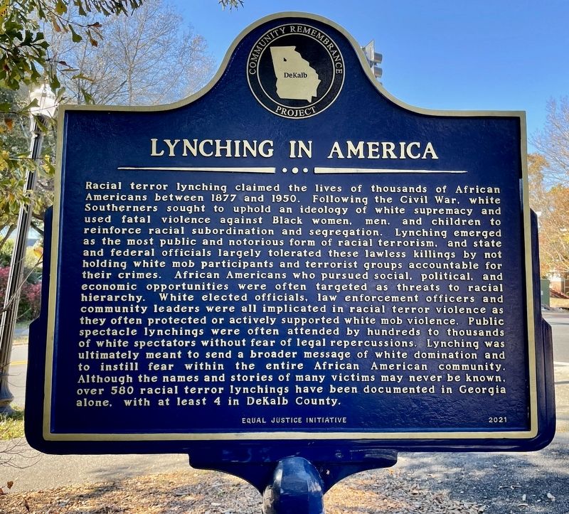 Lynching in America Marker image. Click for full size.