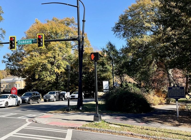 Marker at corner of Virgilee Park. image. Click for full size.
