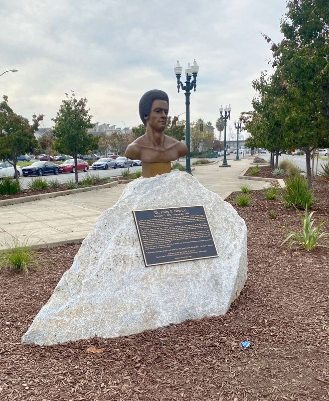 Dr. Huey P. Newton Bust and Marker. Click for full size. Dr. Huey P. Newton Bust and Marker image. Click for full size.