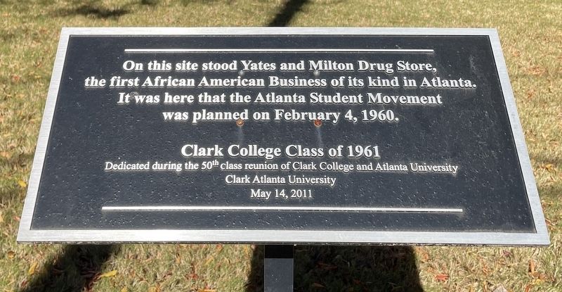 Atlanta Student Movement Planned Marker image. Click for full size.