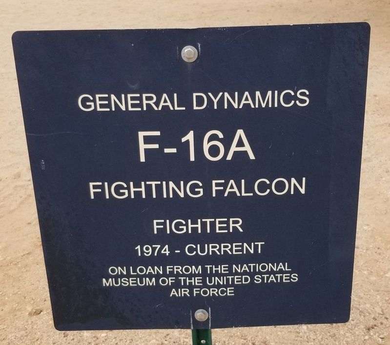 General Dynamics F-16A Fighting Falcon Marker image. Click for full size.