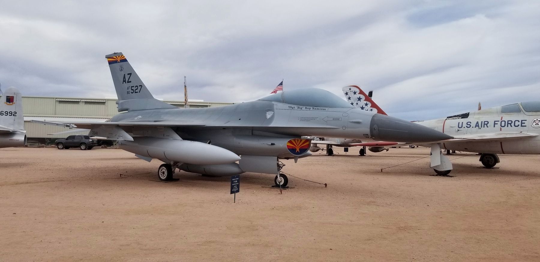 The General Dynamics F-16A Fighting Falcon. Click for full size. The General Dynamics F-16A Fighting Falcon image. Click for full size.