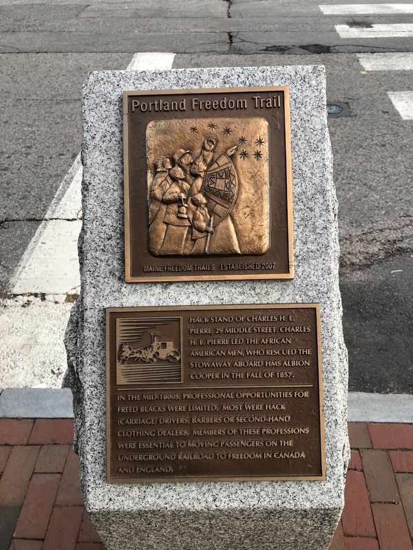 Hack Stand of Charles H.L. Pierre Marker. Click for full size. Hack Stand of Charles H.L. Pierre Marker image. Click for full size.