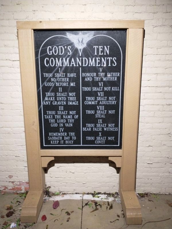 Ten Commandments display nearby image. Click for full size.