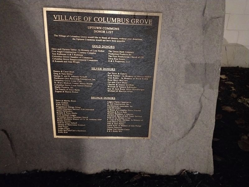 Nearby donor plaque image. Click for full size.