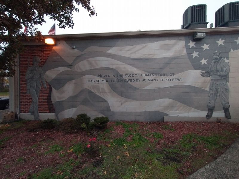 VFW Post 7596 Veterans Memorial Mural Marker image. Click for full size.