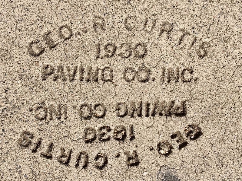 Sidewalk Contractor Stamp - 1930. Click for full size. Sidewalk Contractor Stamp - 1930 image. Click for full size.