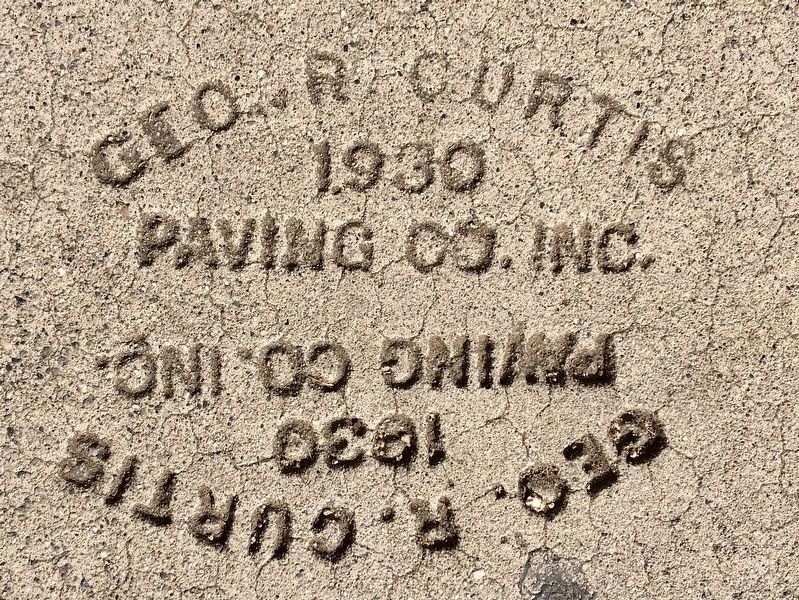 Sidewalk Contractor Stamp - 1930 image. Click for full size.