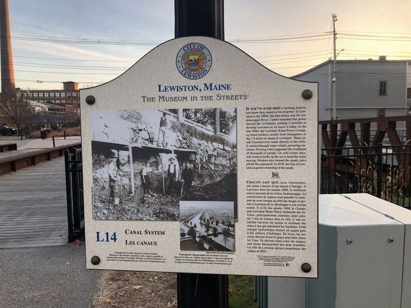 Canal System / Les Canaux Marker image. Click for full size.