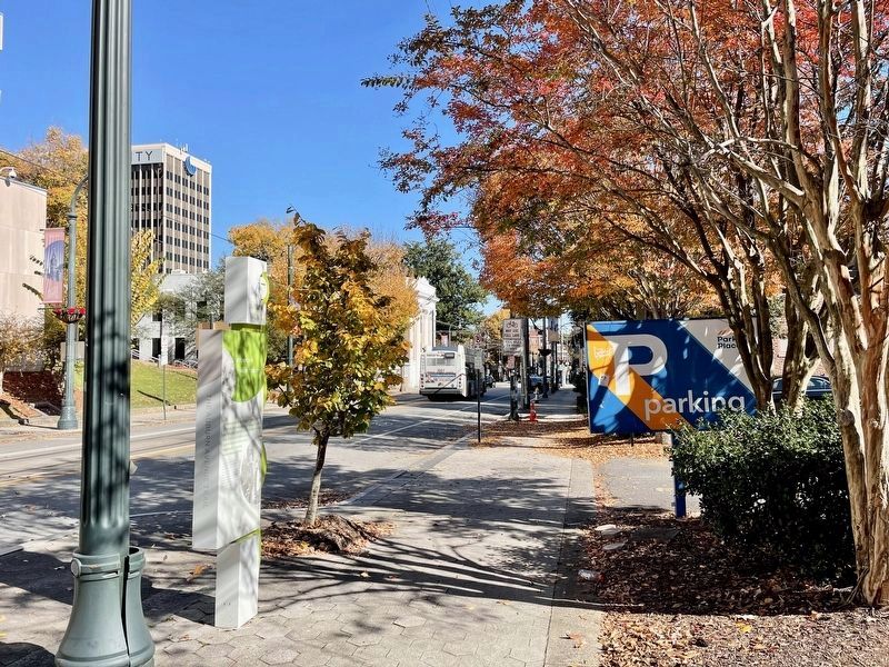 The view east on Auburn Ave from the marker. image. Click for full size.