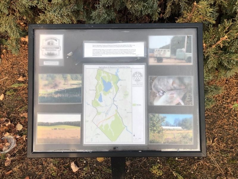 Auburn's Agriculture, Forestry and Resource Protection Zone Marker image. Click for full size.