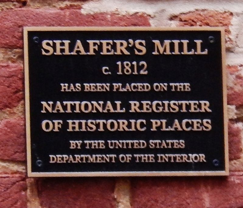 Shafer's Mill Marker image. Click for full size.