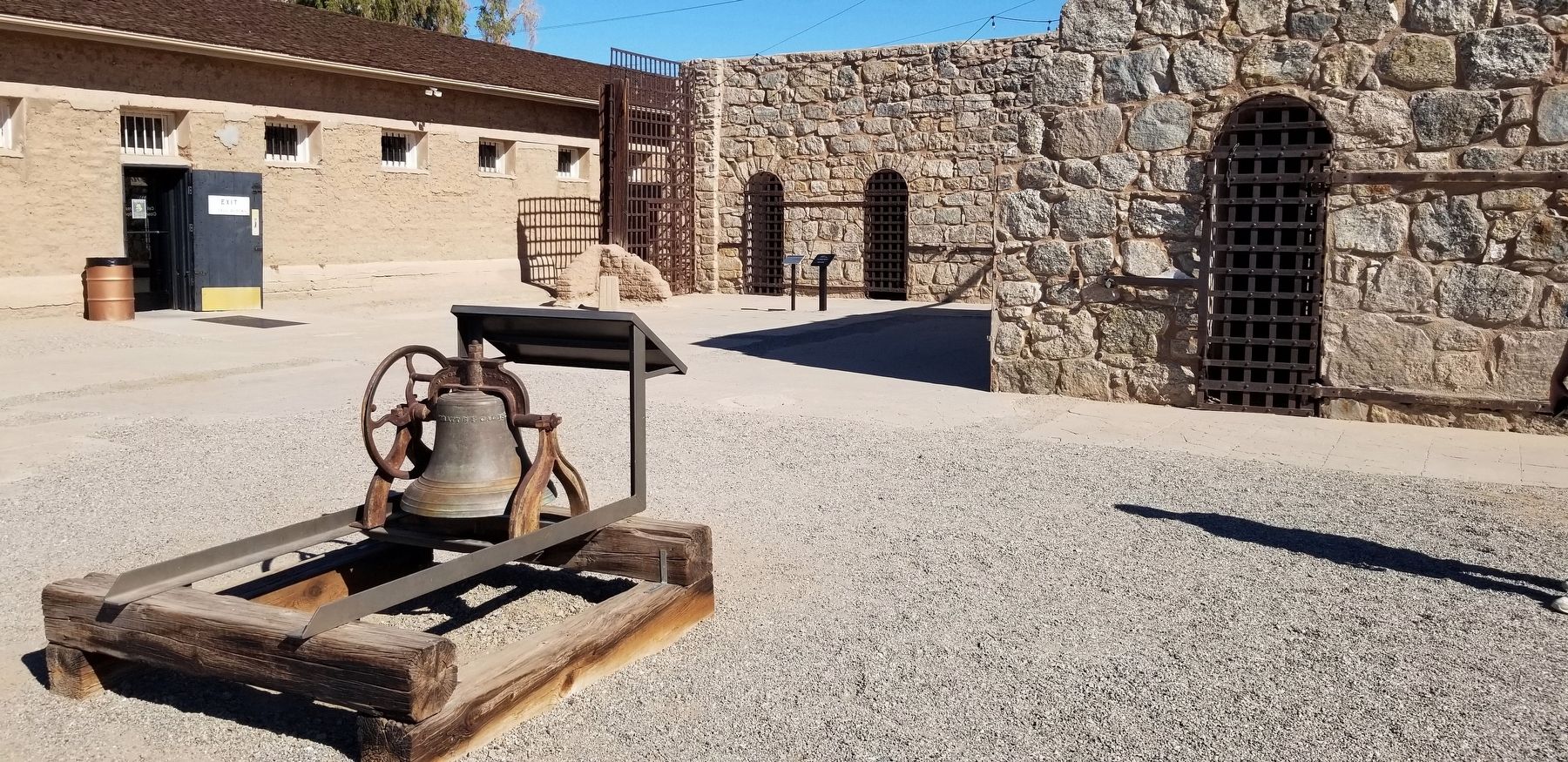 The view of the Prison Bell in the prison courtyard image. Click for full size.