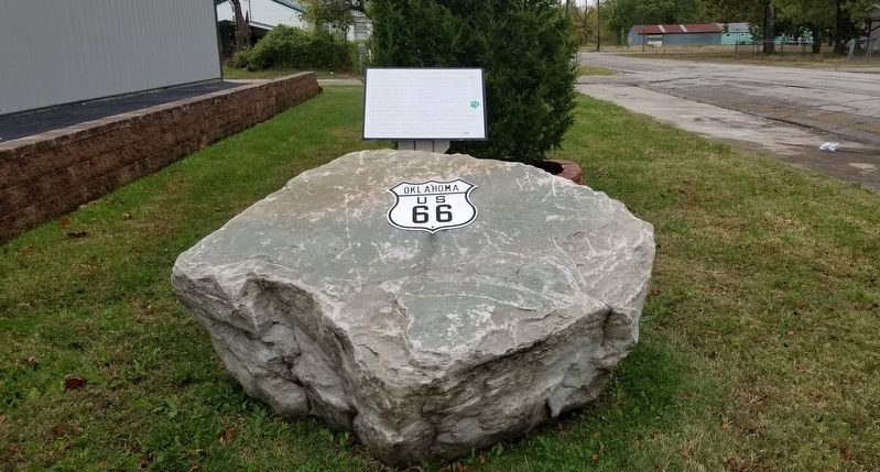 The Route 66 Stone and Marker image. Click for full size.