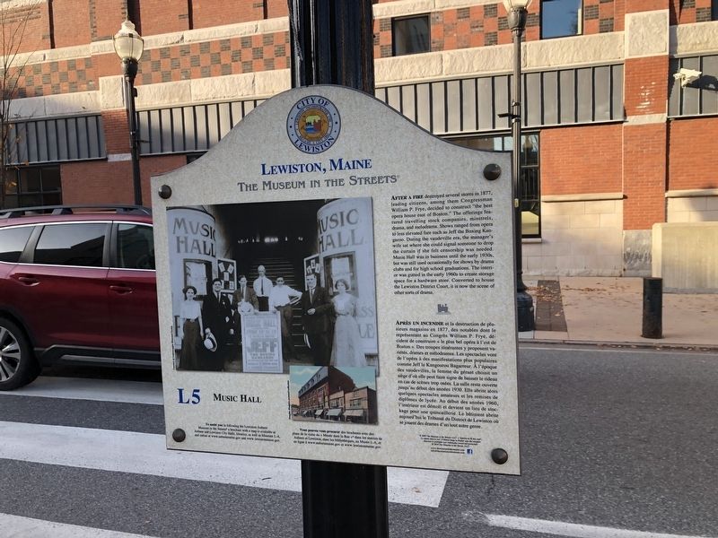 Music Hall Marker. Click for full size. Music Hall Marker image. Click for full size.