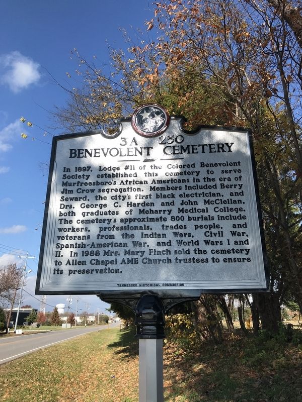 Benevolent Cemetery Marker image. Click for full size.