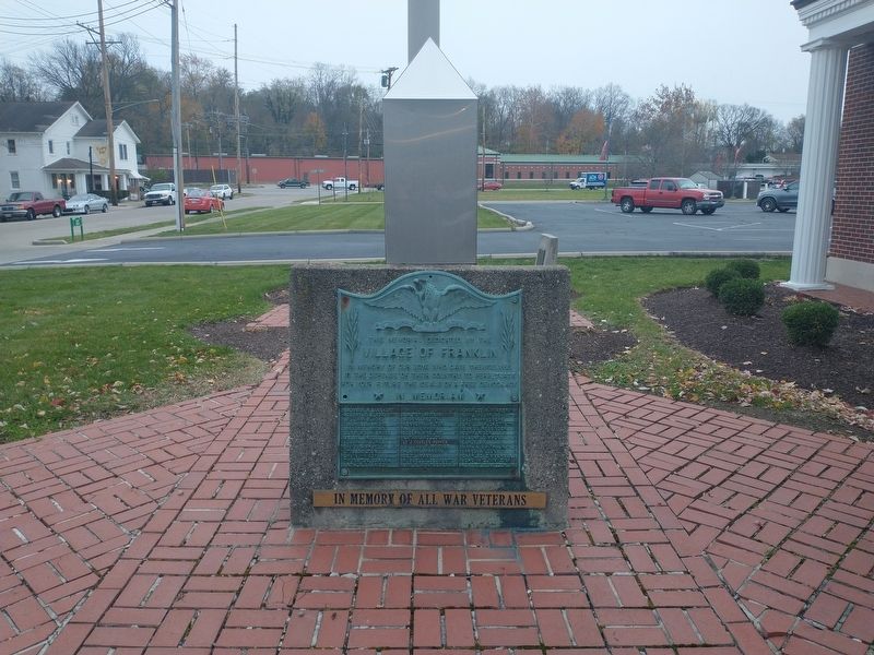 City of Franklin Veterans Park Marker image. Click for full size.
