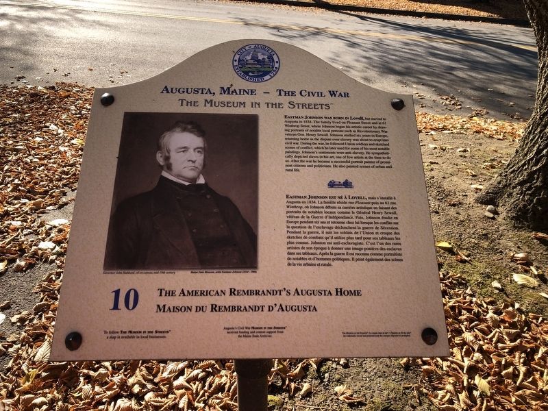 The American Rembrandt's Augusta Home / Maison du Rembrandt d'Augusta Marker image. Click for full size.