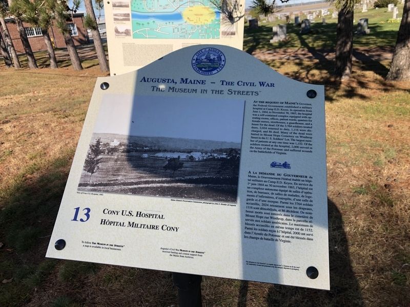 Cony U.S. Hospital / Hôpital Militaire Cony Marker. Click for full size. Cony U.S. Hospital / Hôpital Militaire Cony Marker image. Click for full size.