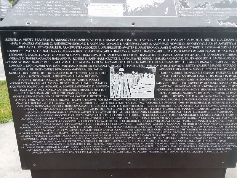 Williams County Korean War Memorial image. Click for full size.