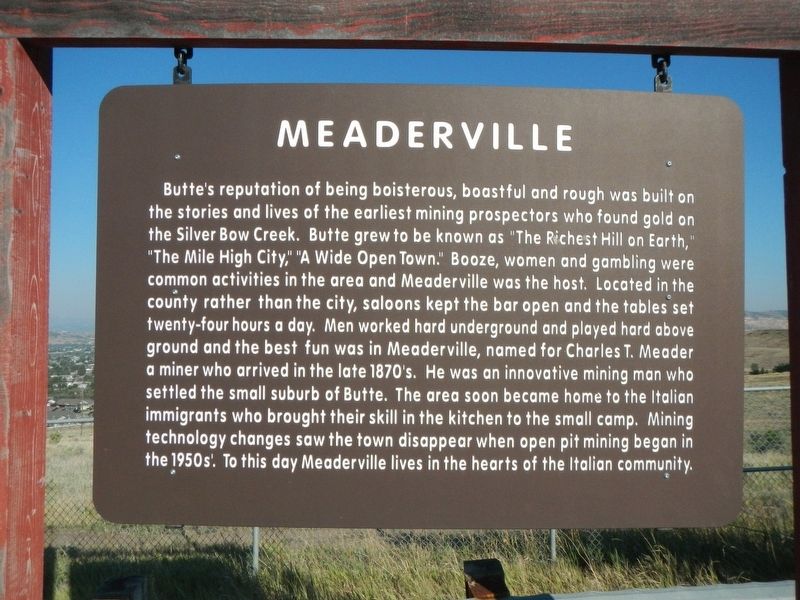 Meaderville Marker image. Click for full size.