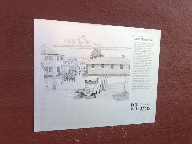 Militia Storehouse Marker image. Click for full size.