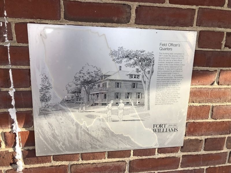 Field Officer's Quarters Marker image. Click for full size.