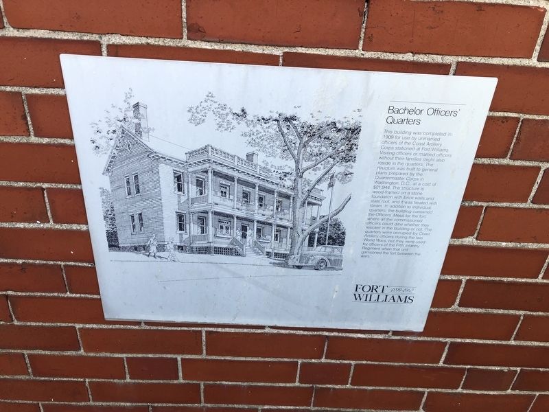 Bachelor Officers' Quarters Marker image. Click for full size.