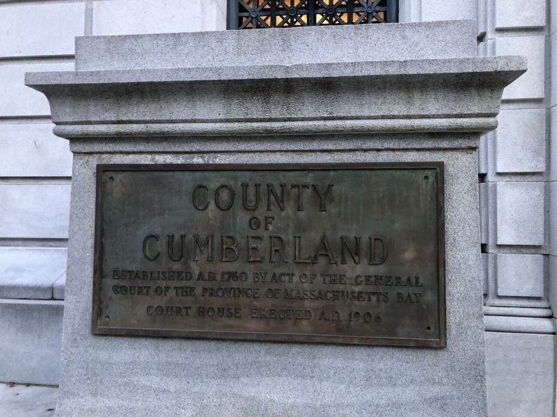 County of Cumberland Marker image. Click for full size.
