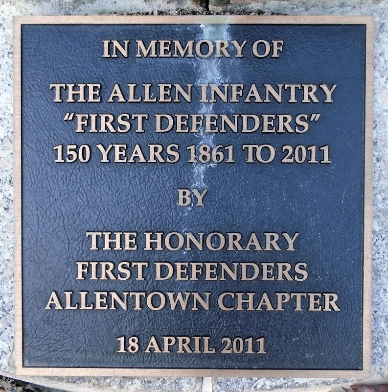 The Allen Infantry Marker image. Click for full size.