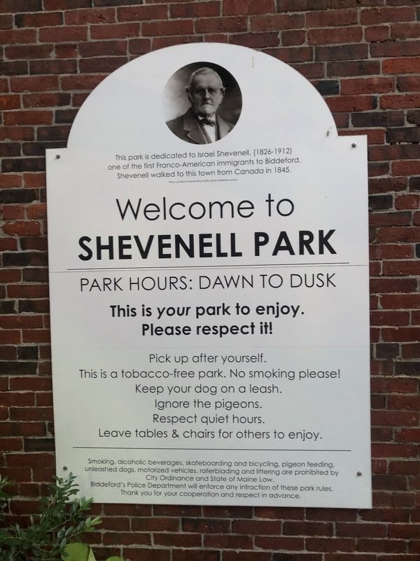 Welcome to Shevenell Park Marker image. Click for full size.