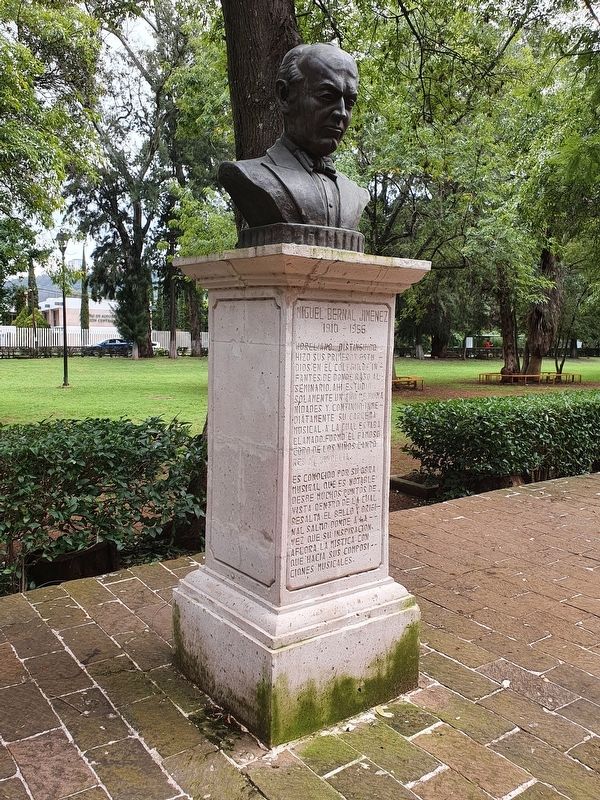 Miguel Bernal Jiménez Marker and Bust image. Click for full size.