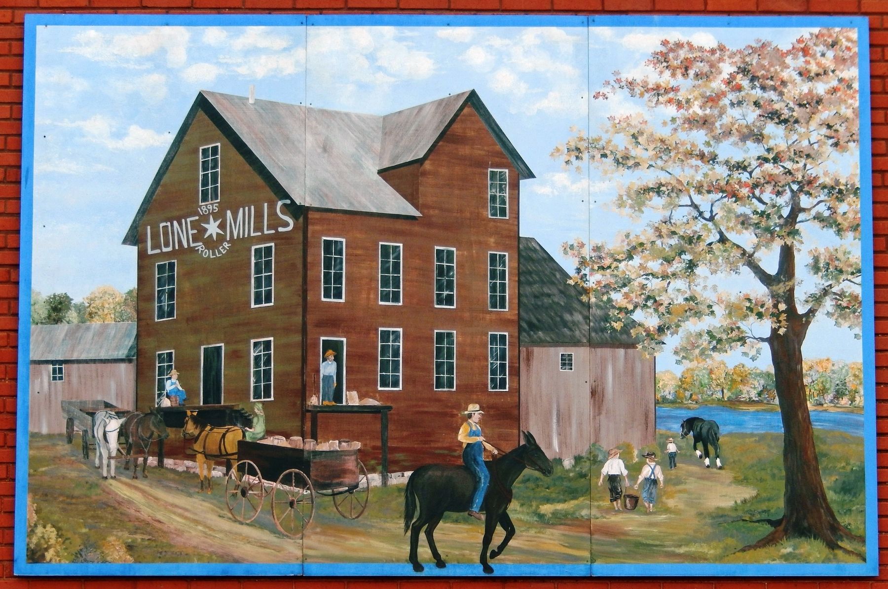 Lone Star Mill Mural image. Click for full size.