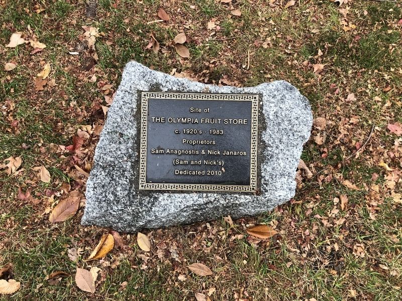 Site of The Olympia Fruit Store Marker. Click for full size. Site of The Olympia Fruit Store Marker image. Click for full size.