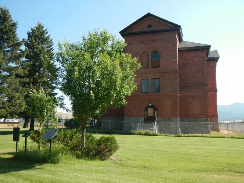 Montana State School and Marker image. Click for full size.