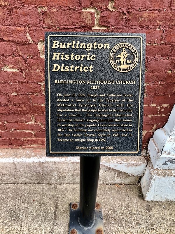 Burlington Mthodist Church Marker image. Click for full size.