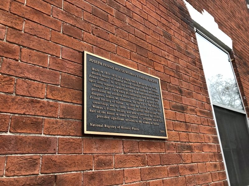 Joseph Fenno House / Woman's Friend Society Marker image. Click for full size.