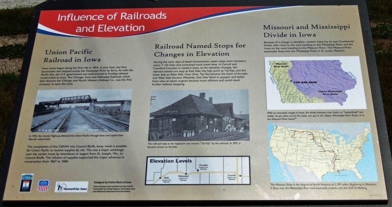 Influence of Railroads and Elevation Marker image. Click for full size.