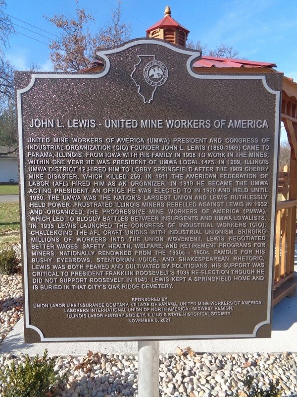 John L. Lewis - United Mine Workers of America Marker image. Click for full size.
