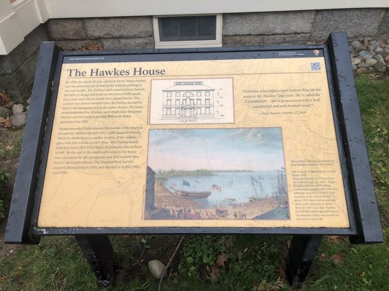 The Hawkes House Marker image. Click for full size.