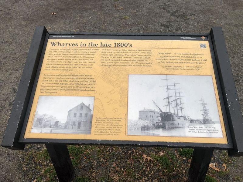 Wharves in the late 1800's Marker image. Click for full size.