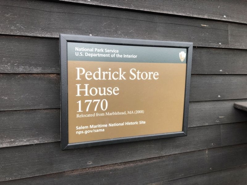 Pedrick Store House, 1770 Marker image. Click for full size.