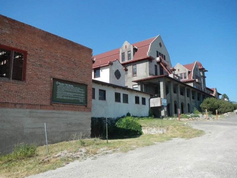 Boulder Hot Springs buildings and Marker image. Click for full size.