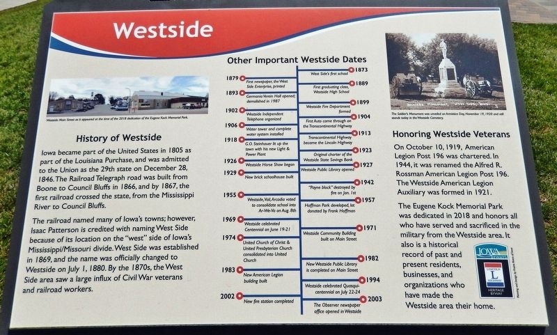 Westside Marker image. Click for full size.