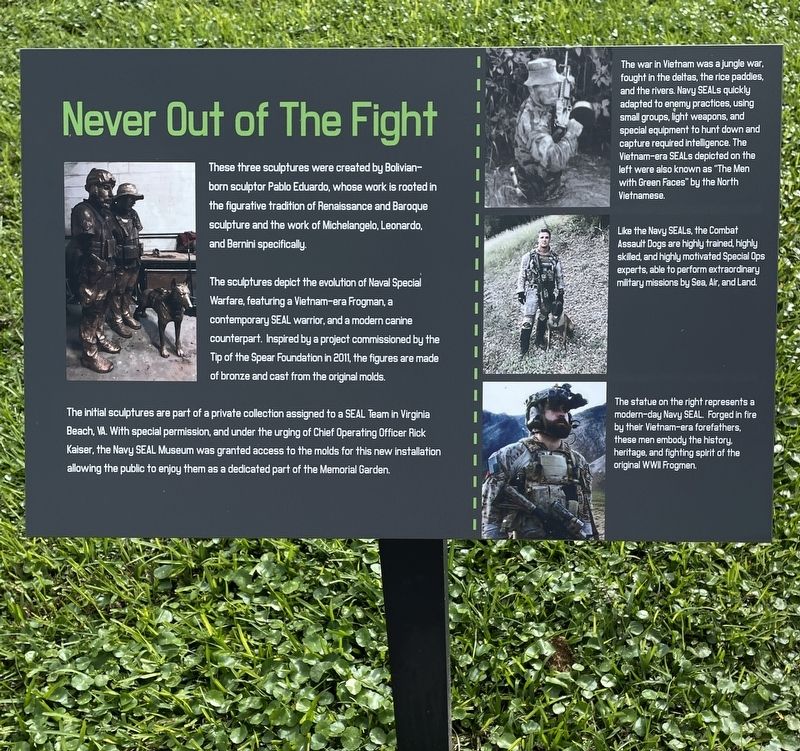 Never Out of the Fight Marker image. Click for full size.