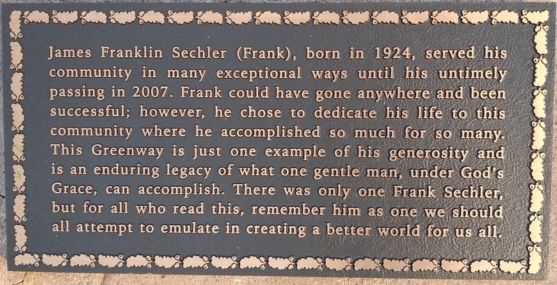 James Franklin Sechler (Frank) Marker image. Click for full size.