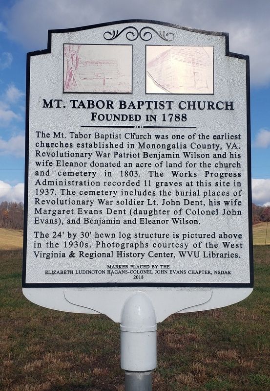 Mt. Tabor Baptist Church Marker image. Click for full size.