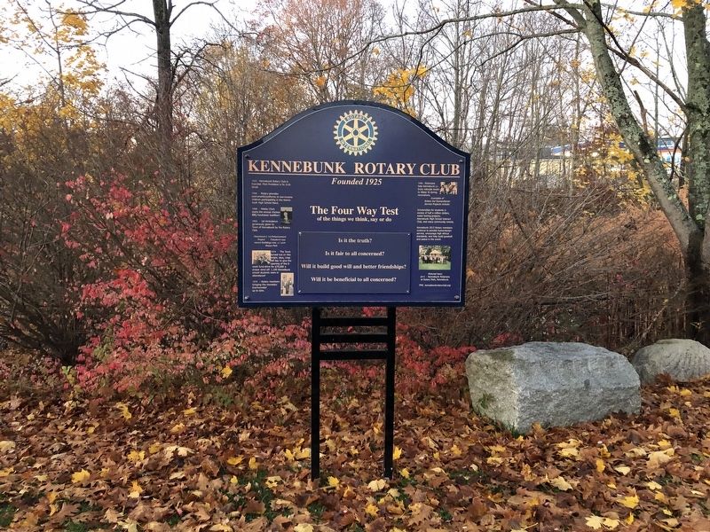 Kennebunk Rotary Club Marker image. Click for full size.