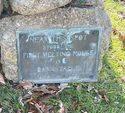 First Meeting House In Barnstable Marker. Click for full size. First Meeting House In Barnstable Marker image. Click for full size.