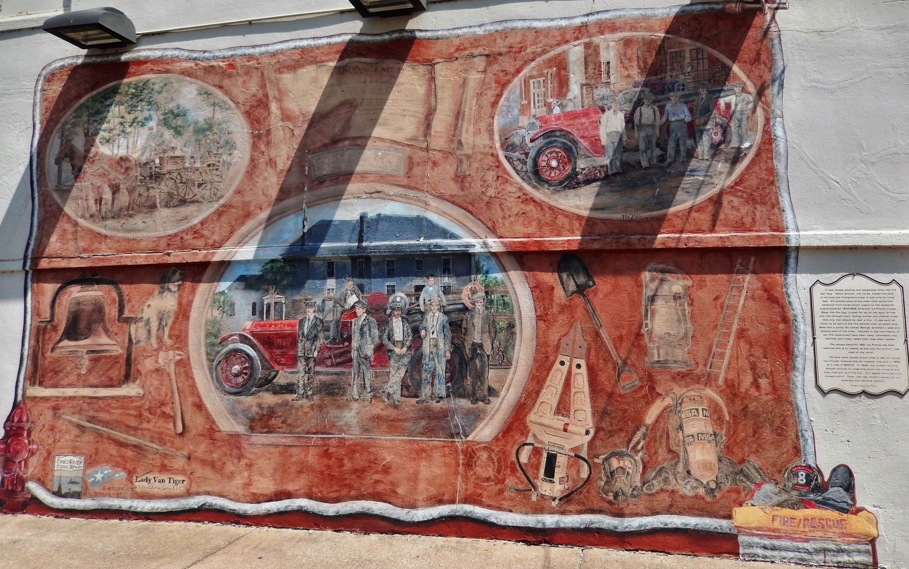 Metropolis Fire Department History Mural image. Click for full size.